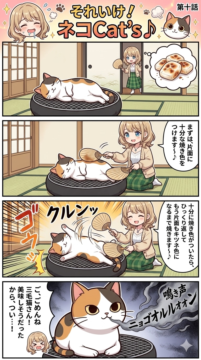 【10話】それいけ！ネコCat's♪(４コマ漫画)