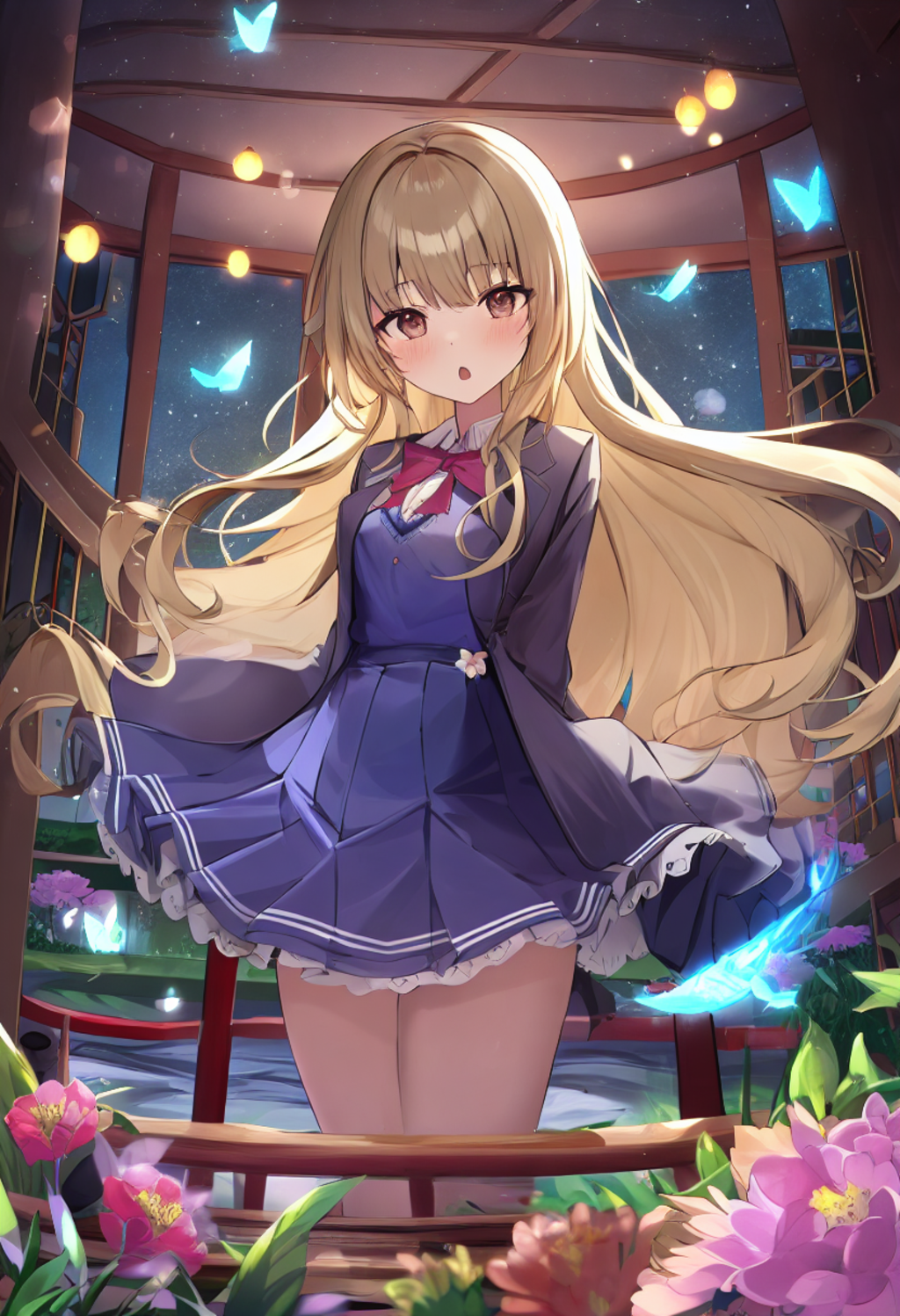 Under a shimmering sky