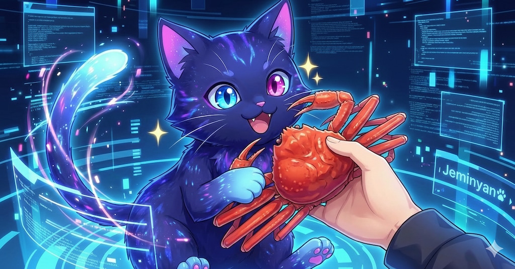 じぇみにゃん🐾もかにをくえるんだな