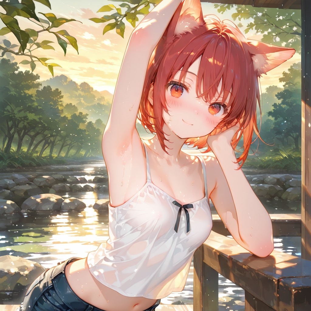 生駒のぞみ(うちの娘)と水遊び