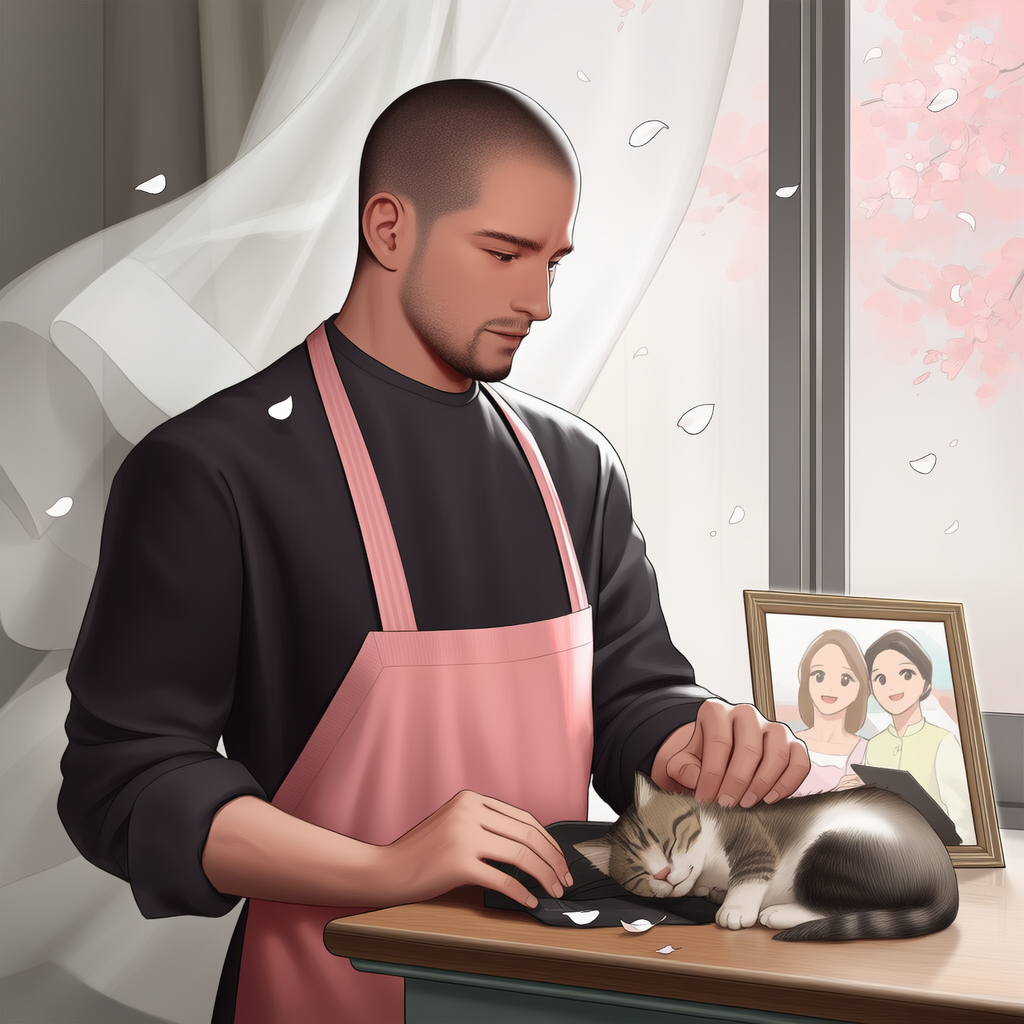 猫とオッサンと写真立 | の人気AIイラスト・グラビア