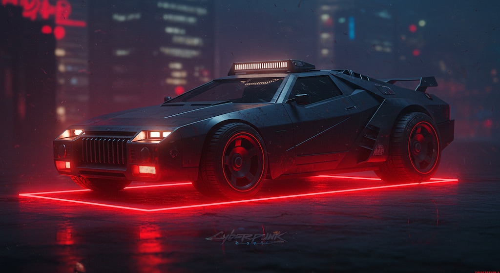 サイバーパンクスポーツカー