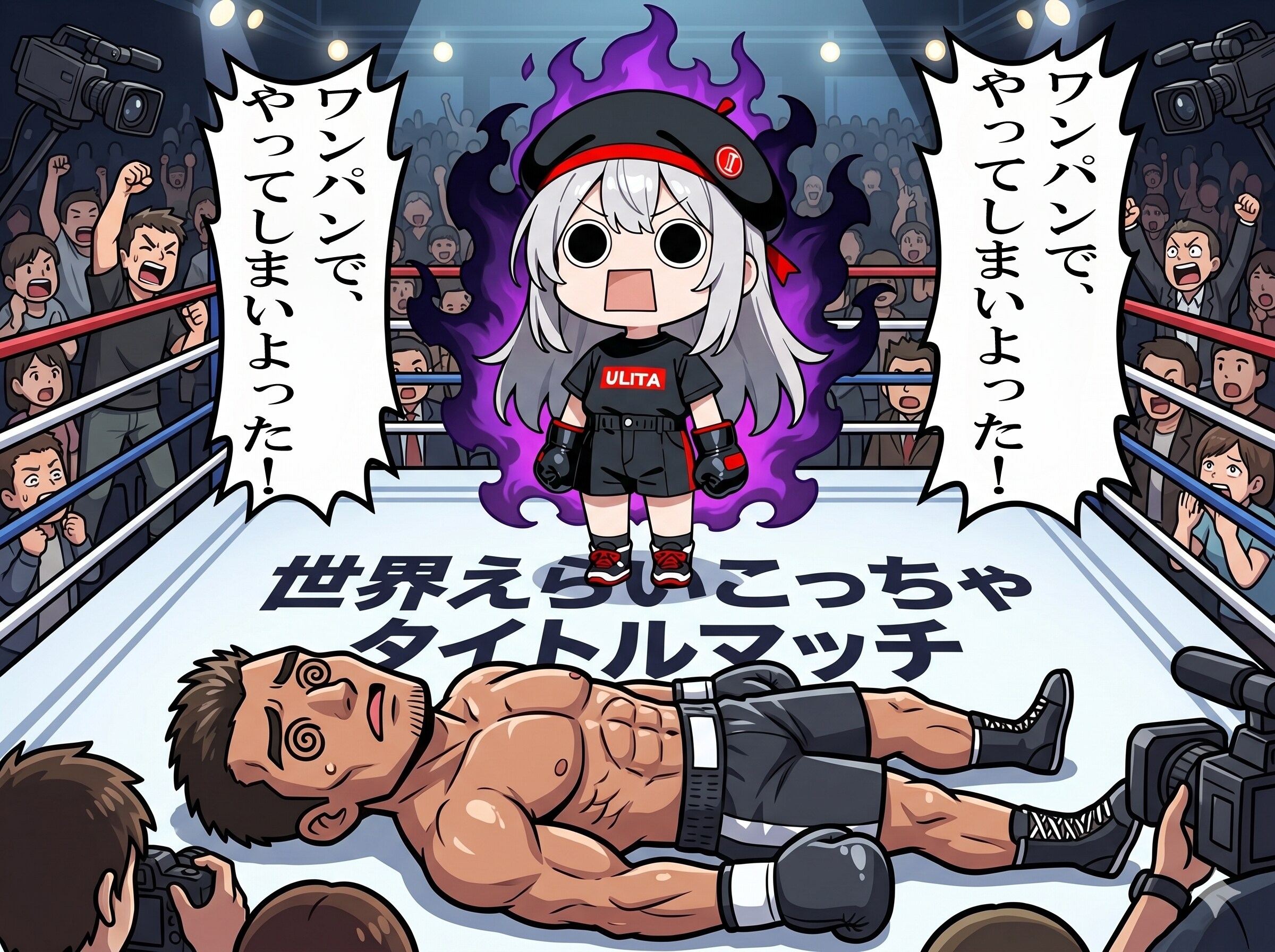 世界を制してしまいよったえらいこっチャンピオンえらいこっちゃ嬢