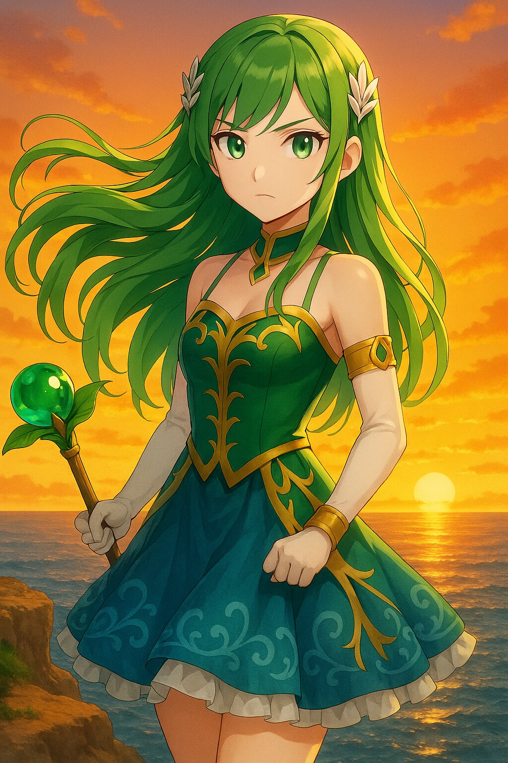 決意は陽の沈みゆくを背に | の人気AIイラスト・グラビア