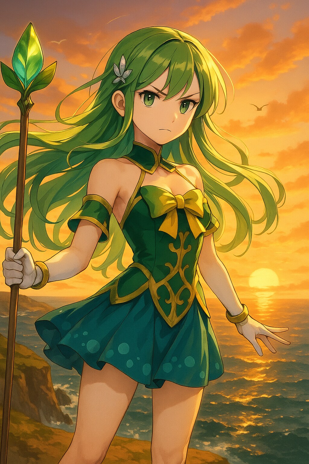 決意は陽の沈みゆくを背に