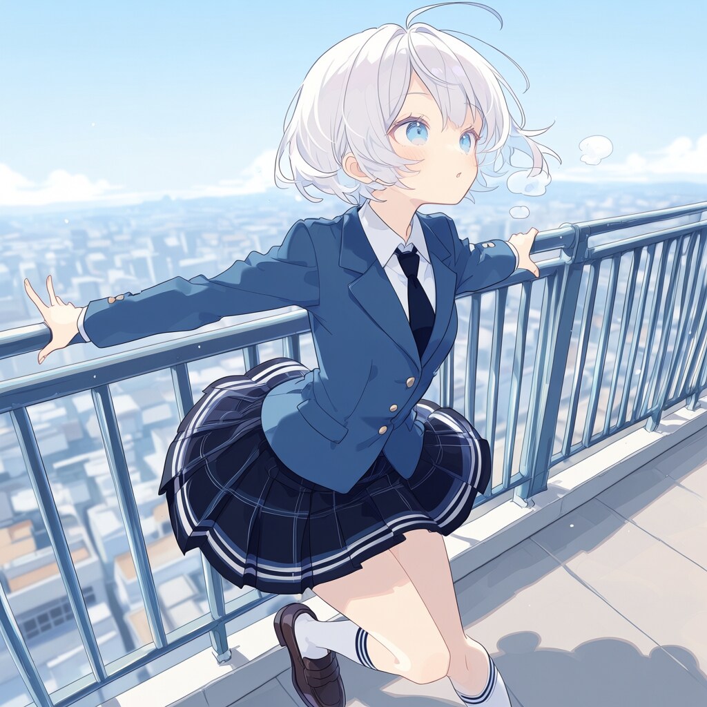 屋上にて | の人気AIイラスト・グラビア