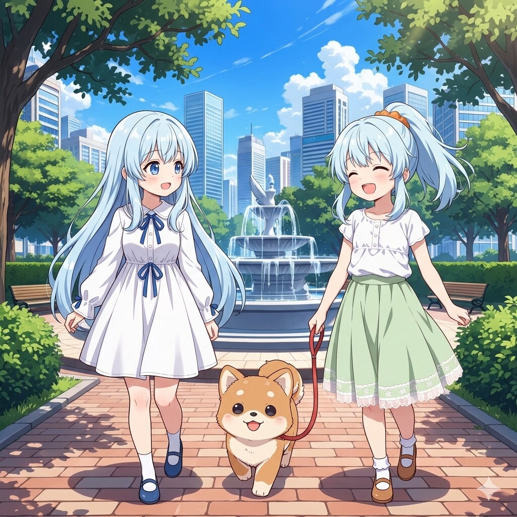 優葵ちゃんとあおいちゃんとコジローと