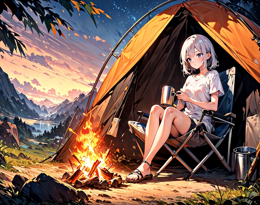 キャンプには焚火