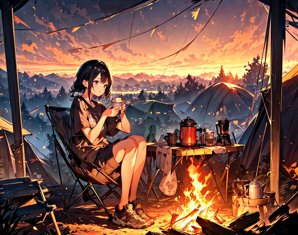 キャンプには焚火