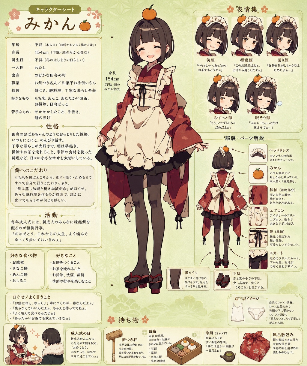 みかんちゃんキャラシート