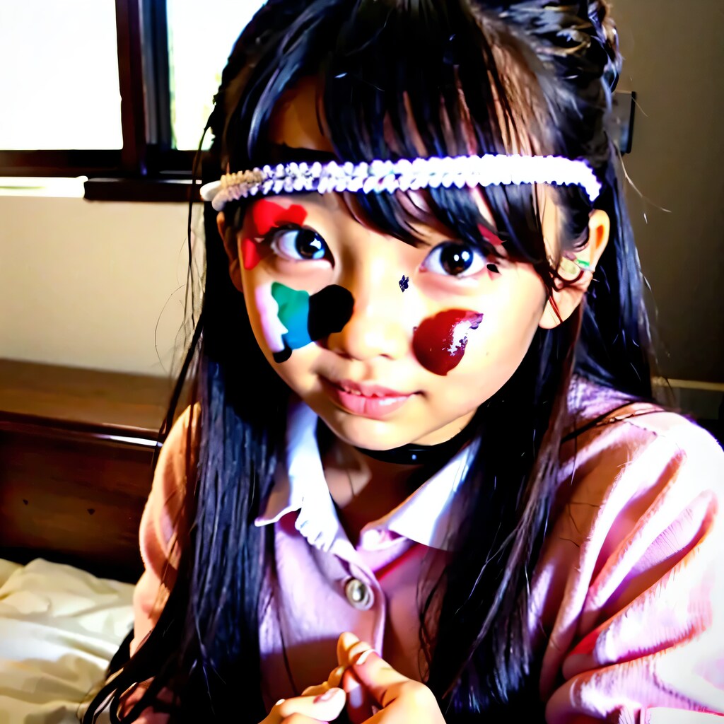 黒髪ロングで寝室の美女２５