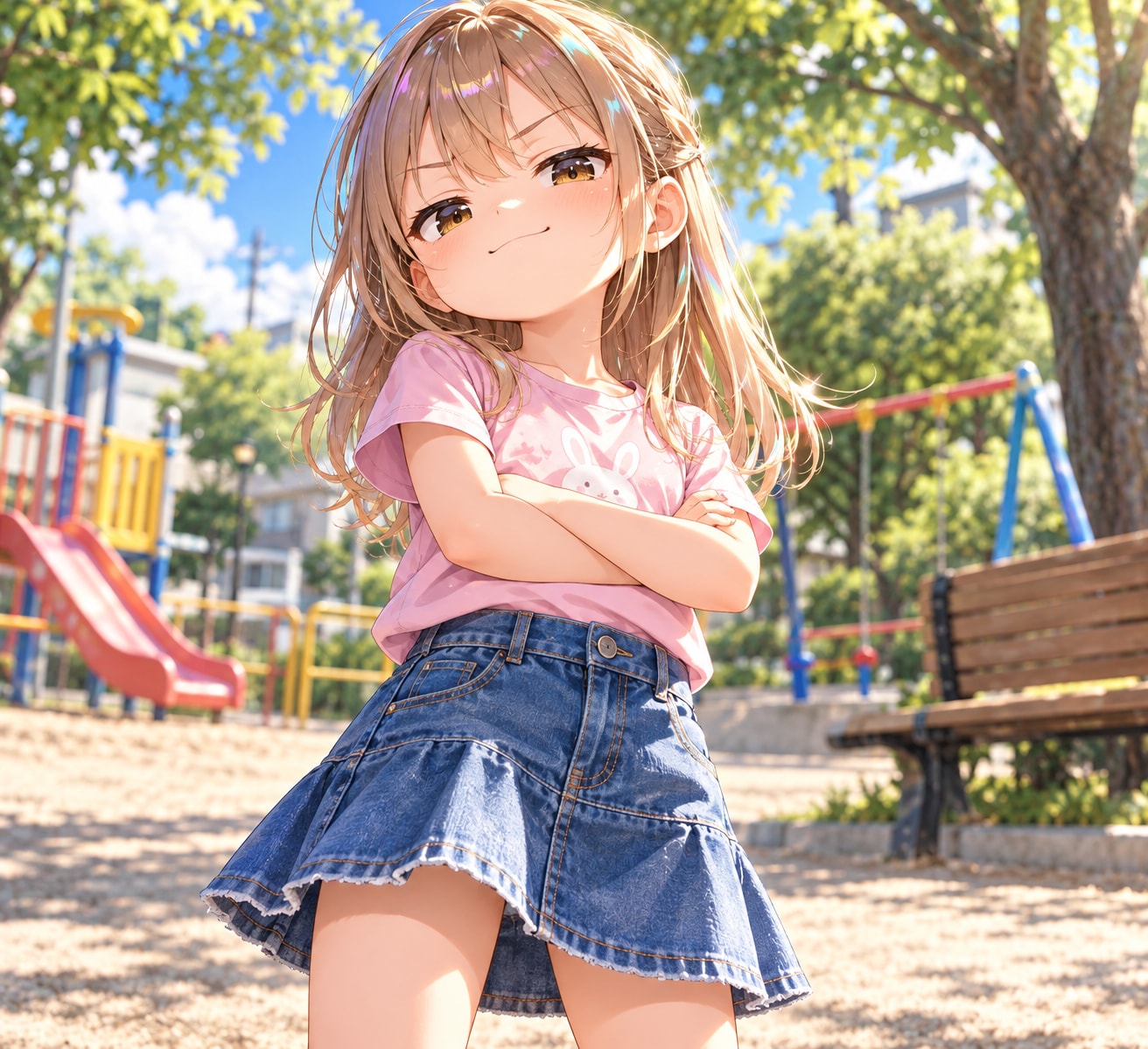 この公園は私が支配したわ(してない)☆ | の人気AIイラスト・グラビア