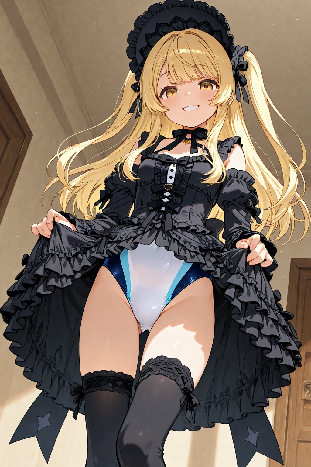 競泳水着ゴスロリ