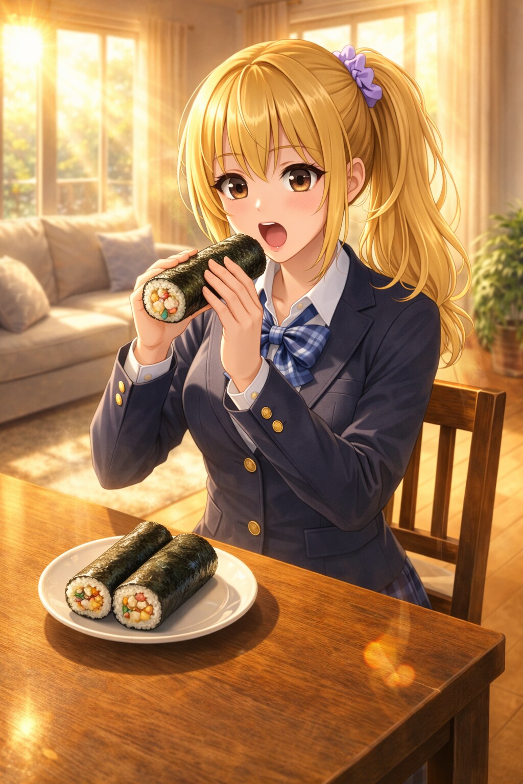 恵方巻きパクパク♪ | の人気AIイラスト・グラビア