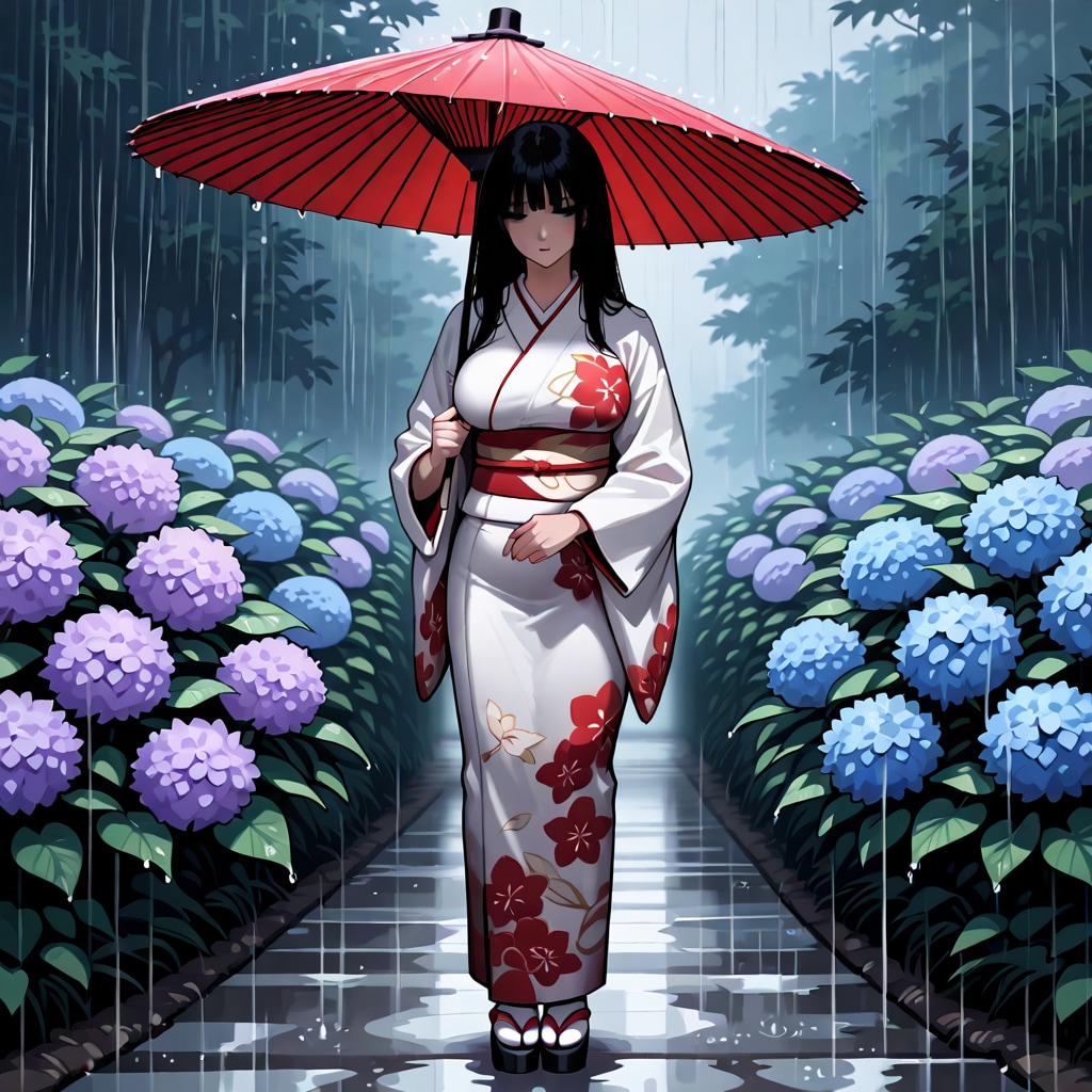 雨の庭