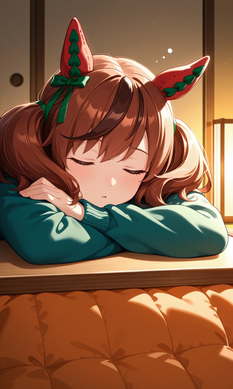こたつで居眠りしちゃうネイチャさん