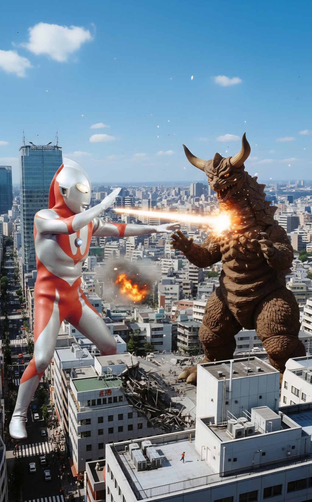 巨大ヒーロー現れる！！