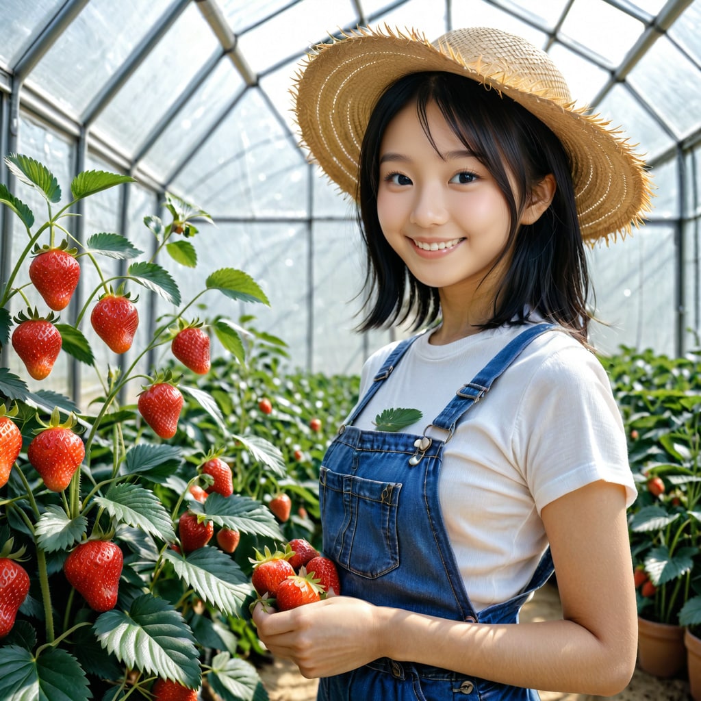 今日はイチゴ農家です