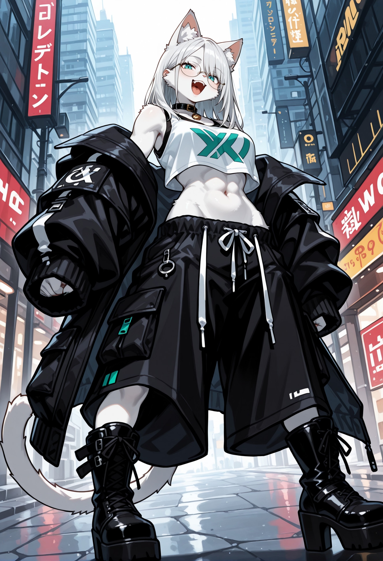 【今日の腹筋】猫ケモノ姉、妹捜索とつまみ食いの旅 | の人気AIイラスト・グラビア