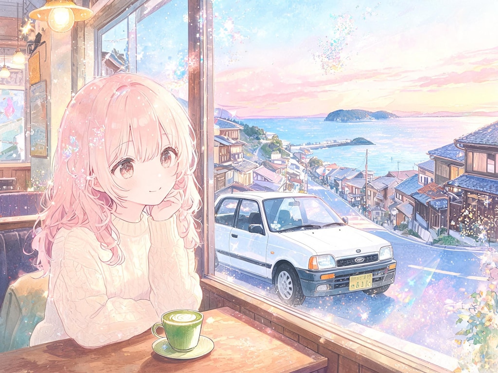 海の見えるカフェ