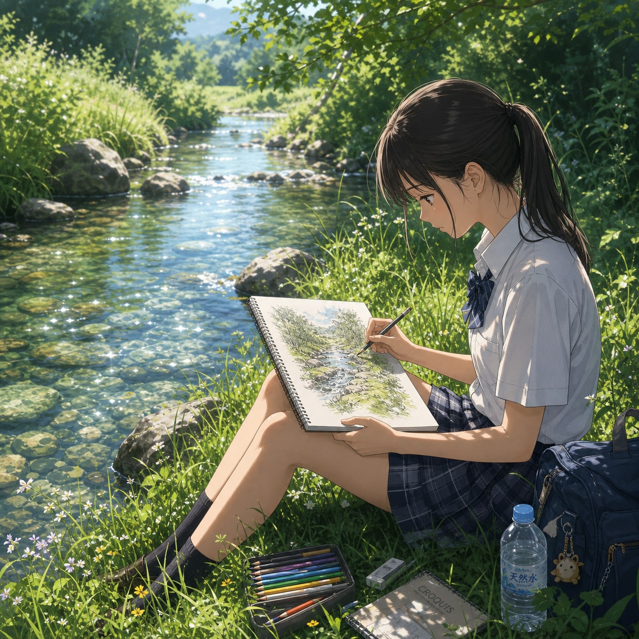スケッチ少女 | の人気AIイラスト・グラビア