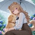 雨の日ミルフィ☔️🐶 2枚目