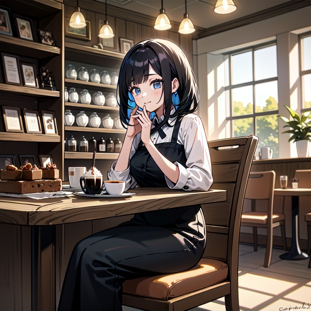 喫茶店でチョコケーキ