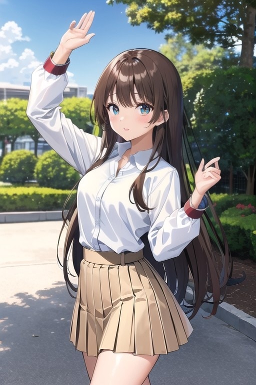 喜屋武飛夏さんのカーチャーシー手振り | の人気AIイラスト・グラビア
