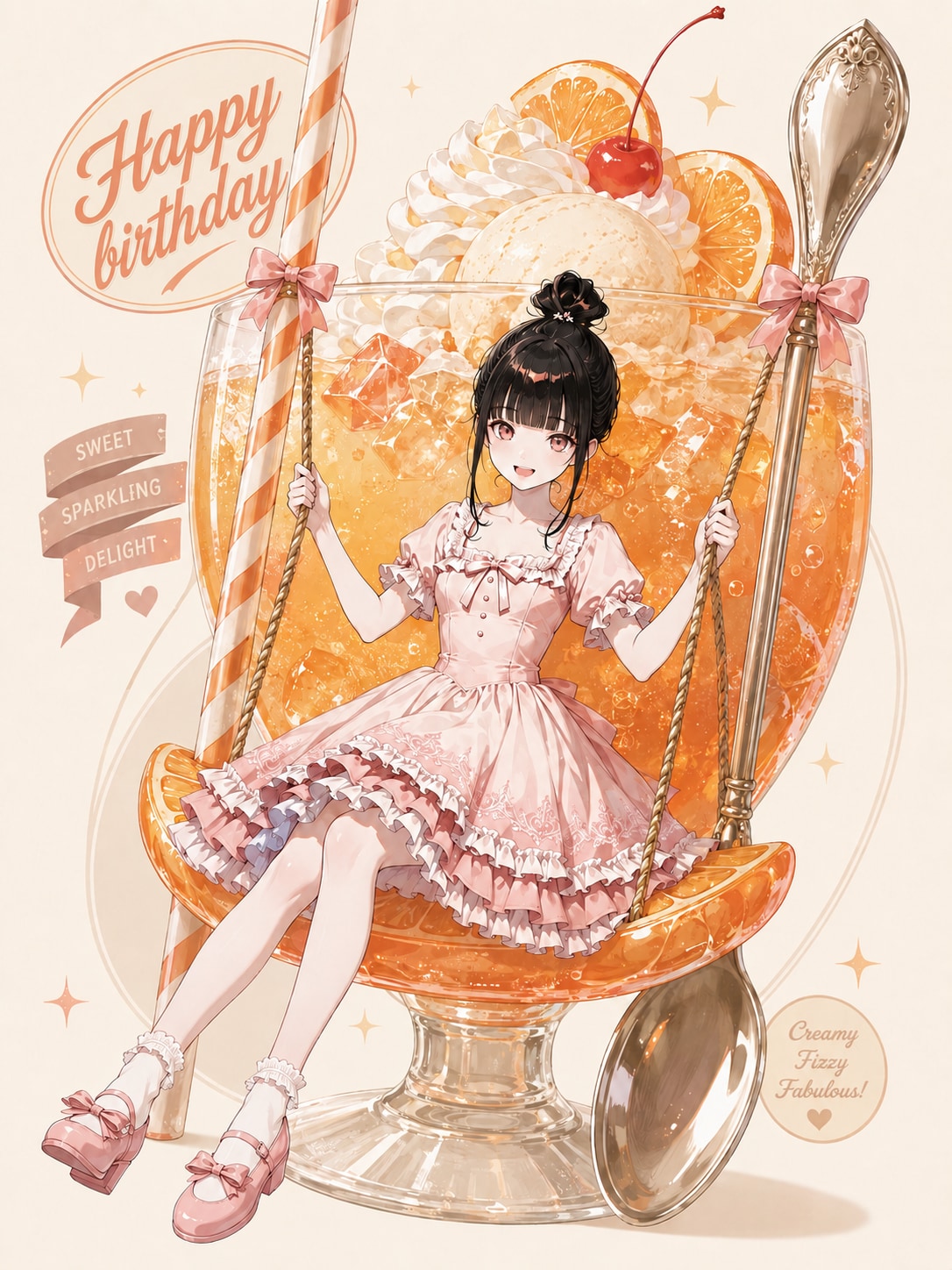 【FA】お団子姫さんお誕生日おめでとうございます🍊✨ | の人気AIイラスト・グラビア