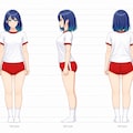 散らかった和室の朝ストレッチ 2枚目