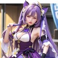 美腋と谷間が堪らない原神の璃月七星コスプレイヤーちゃん💕 2枚目