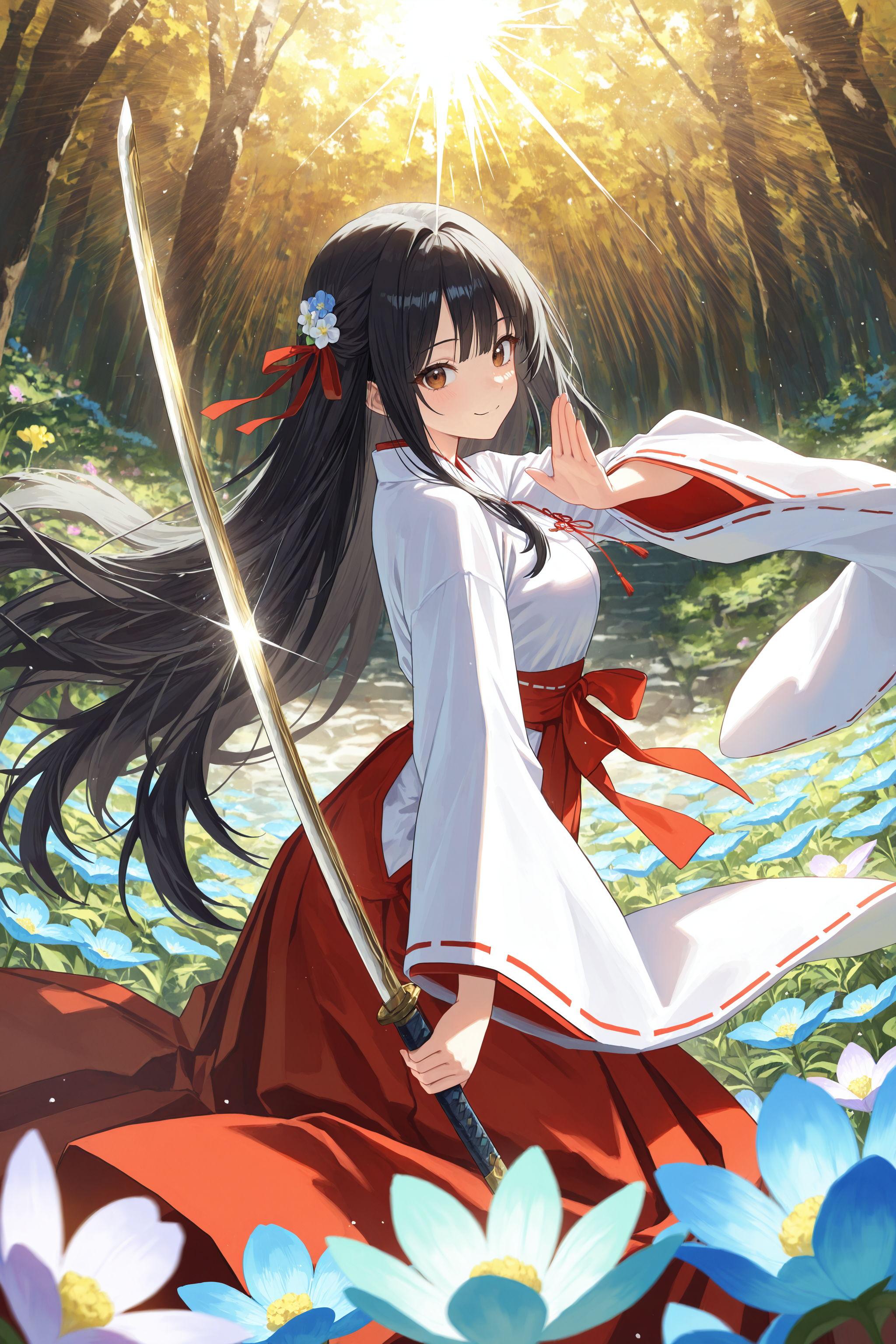 異世界神社の巫女さん（神楽さん） | の人気AIイラスト・グラビア