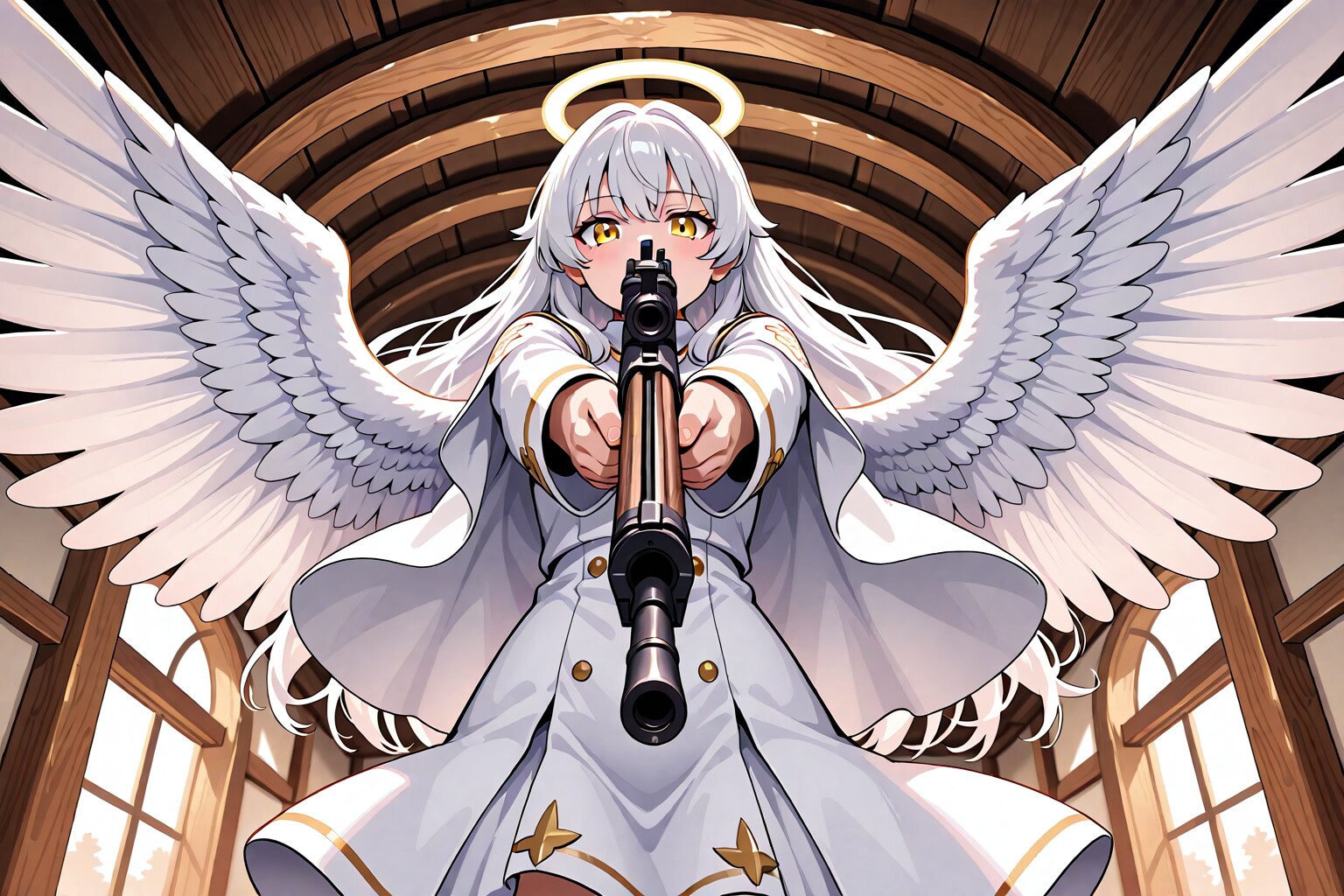 天使さんに撃たれる