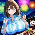 うちの子と夏祭り 2枚目