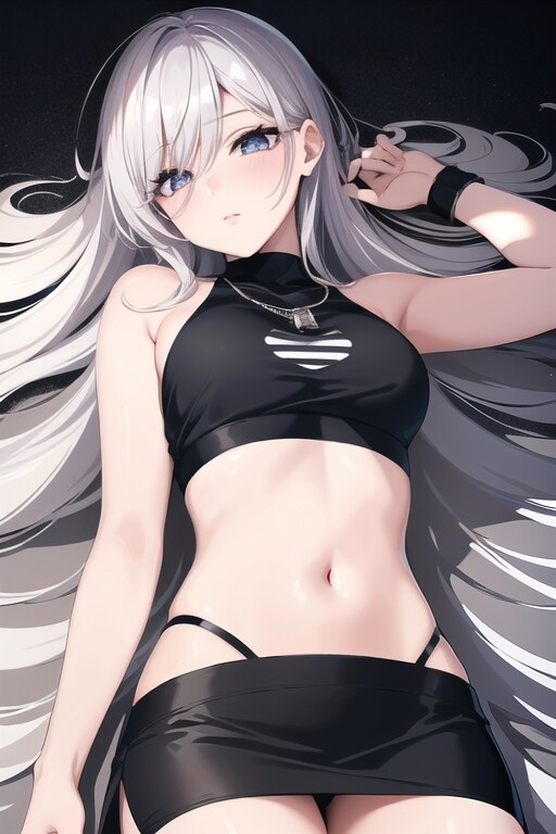 魅力的銀髪娘
