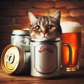 缶ビールの擬人化になろうとした猫 3枚目