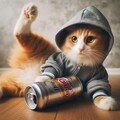 缶ビールの擬人化になろうとした猫 7枚目