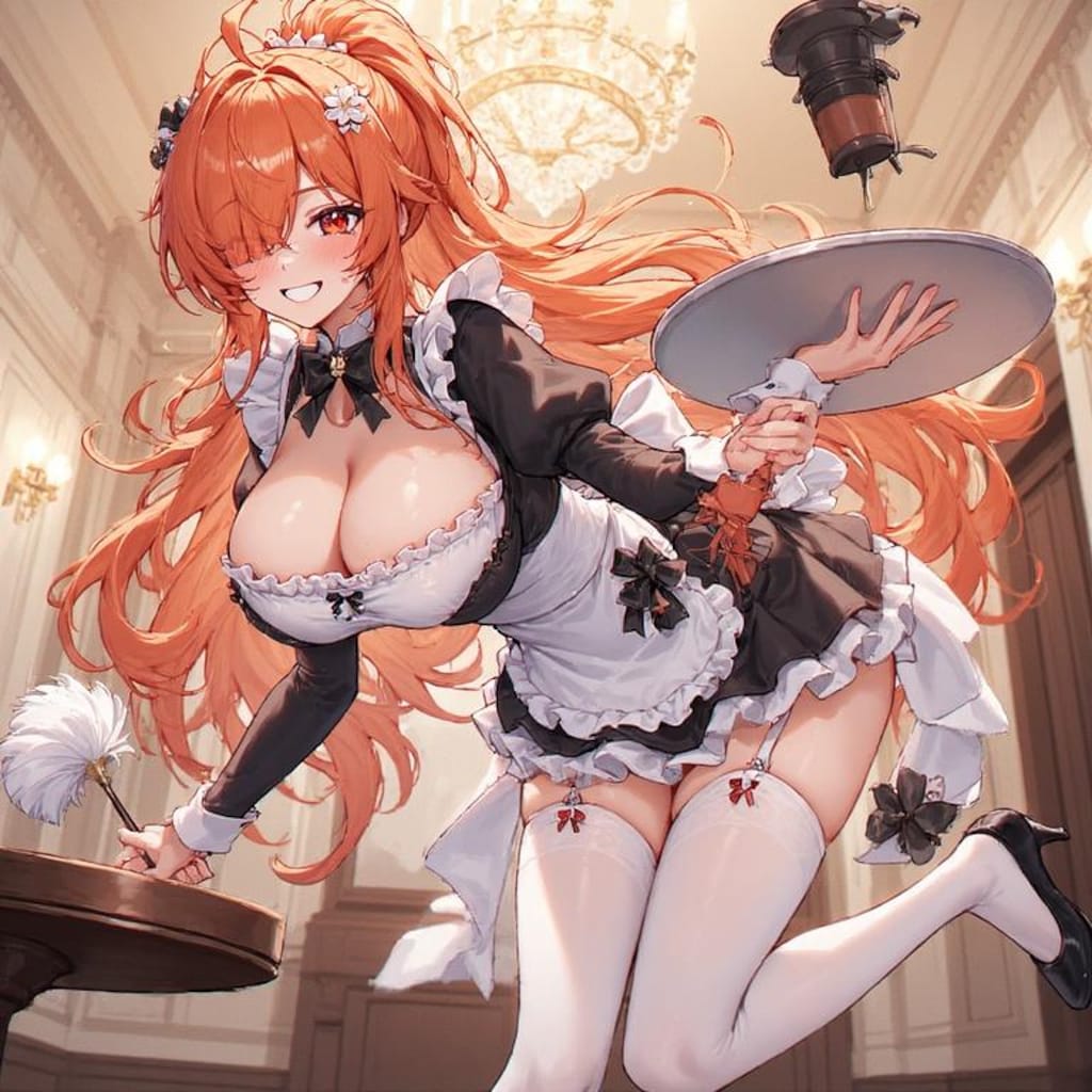 セクシーメイドオレンジ髪ちゃん