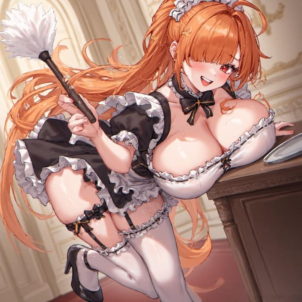 セクシーメイドオレンジ髪ちゃん