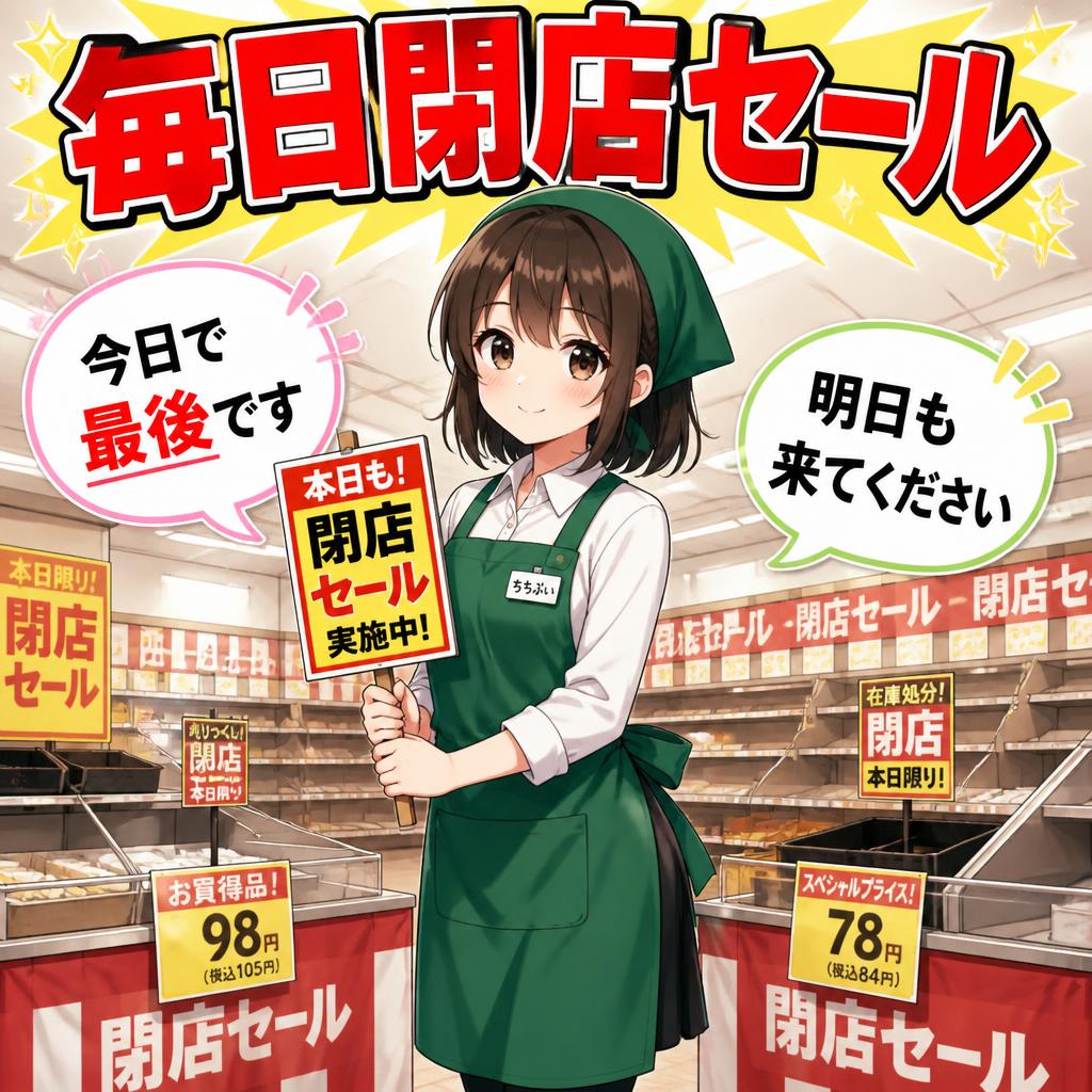 毎日閉店セール
