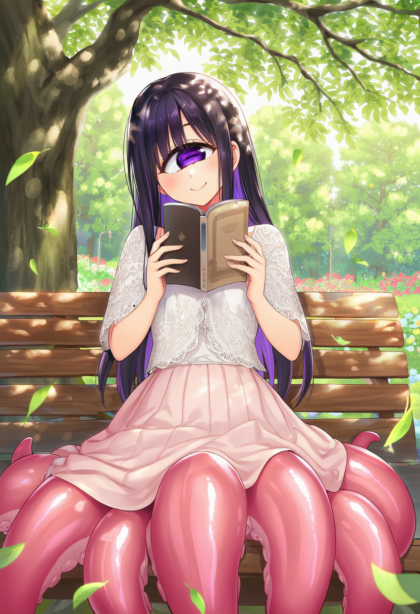 単眼スキュラ　木陰で読書 | の人気AIイラスト・グラビア