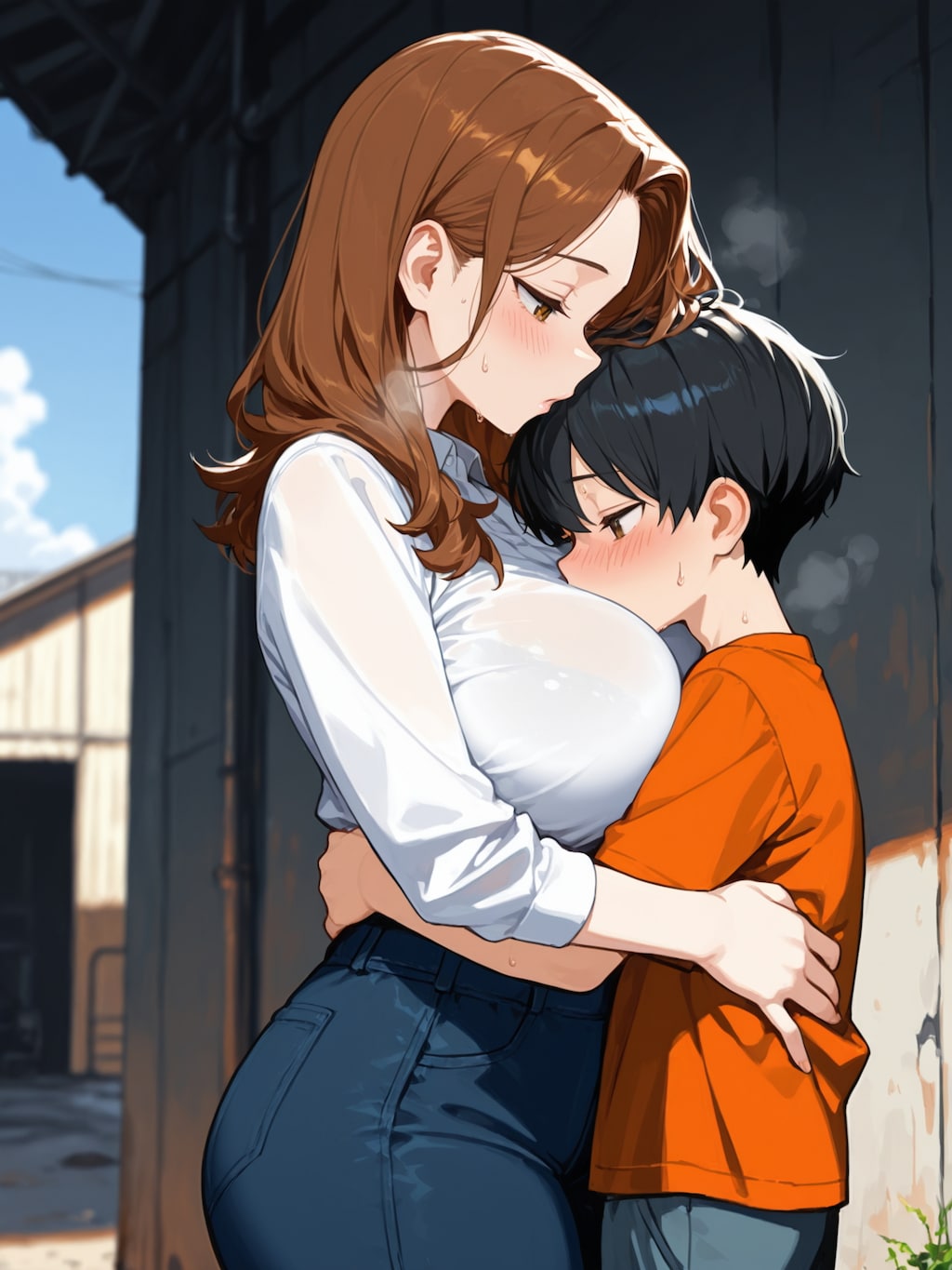 少〇とお姉さんの路地裏
