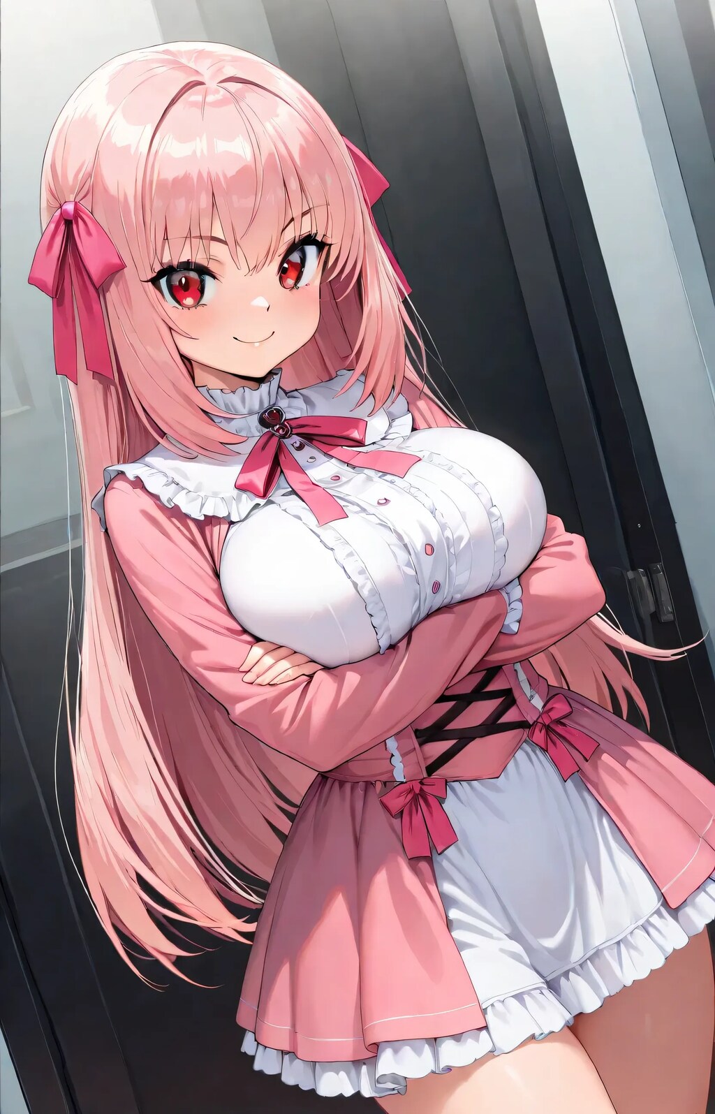 強気なピンクゴスロリ少女✌