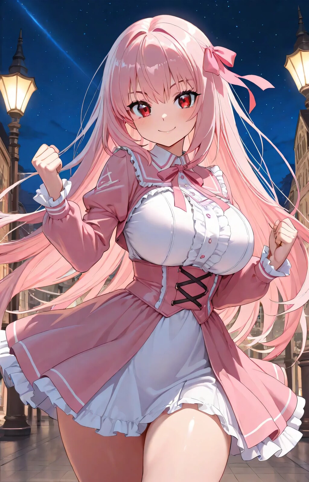 強気なピンクゴスロリ少女✌