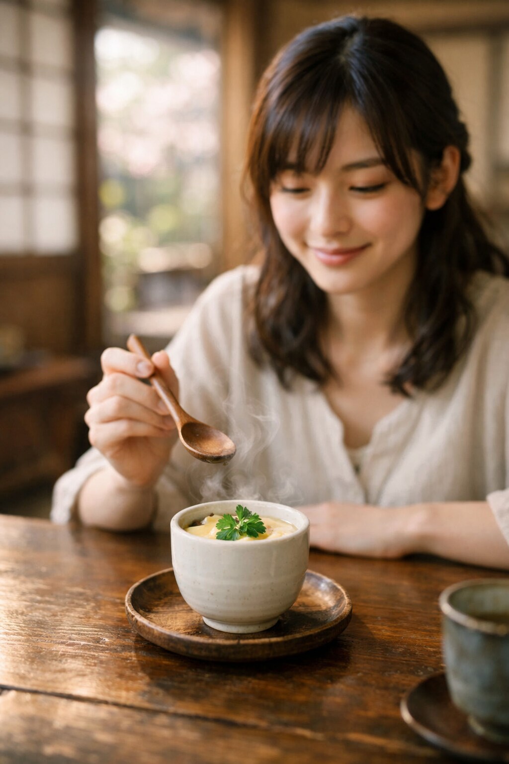 茶碗蒸しと三つ葉