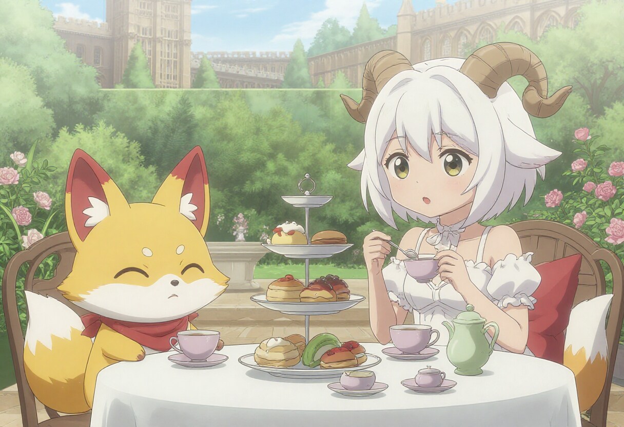 【よその子】メイちゃんとお茶会 | の人気AIイラスト・グラビア