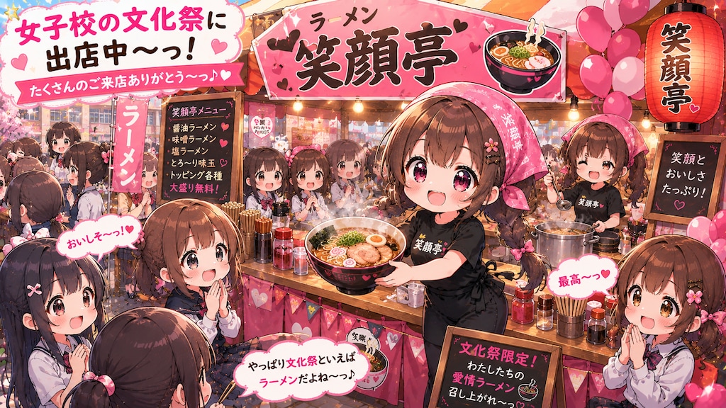 女子校の文化祭に出店２