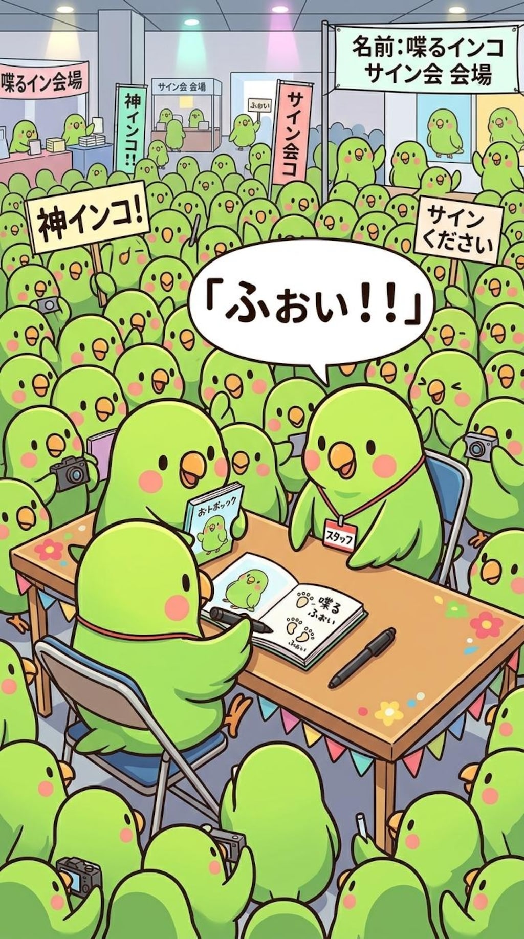 インコのサイン会