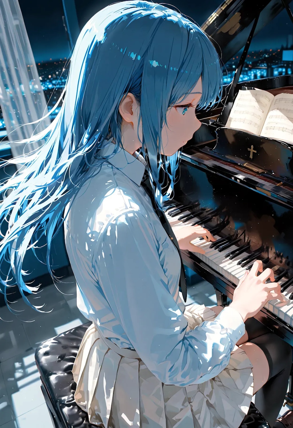 静かに響く青い音色