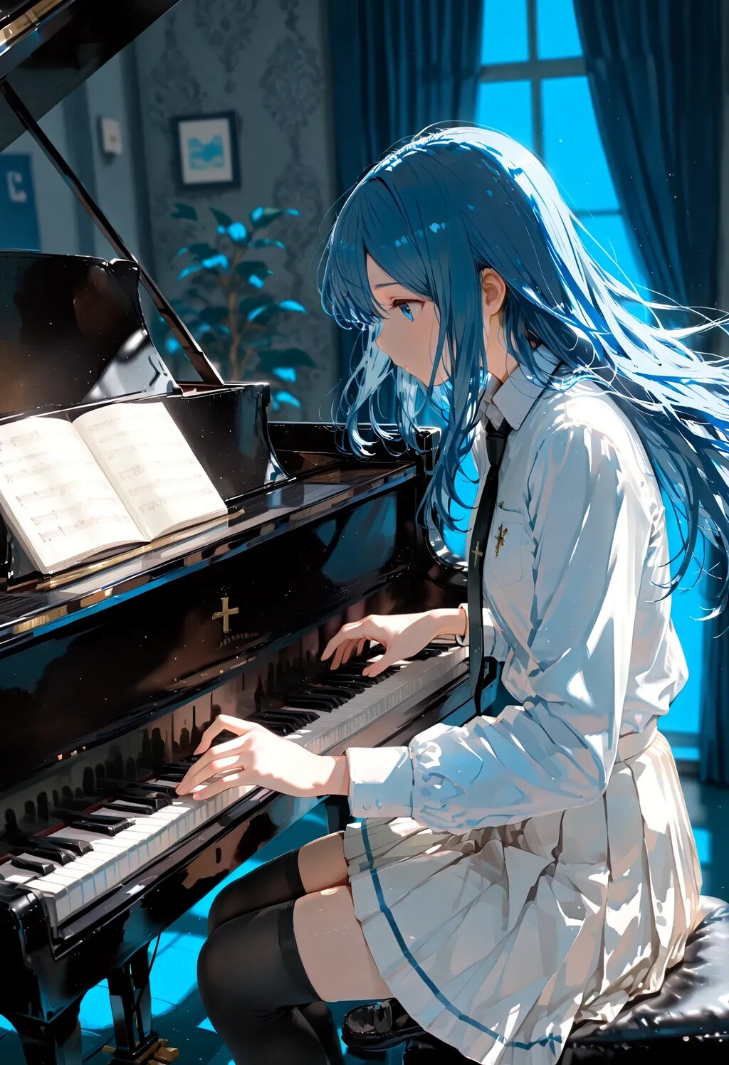 静かに響く青い音色